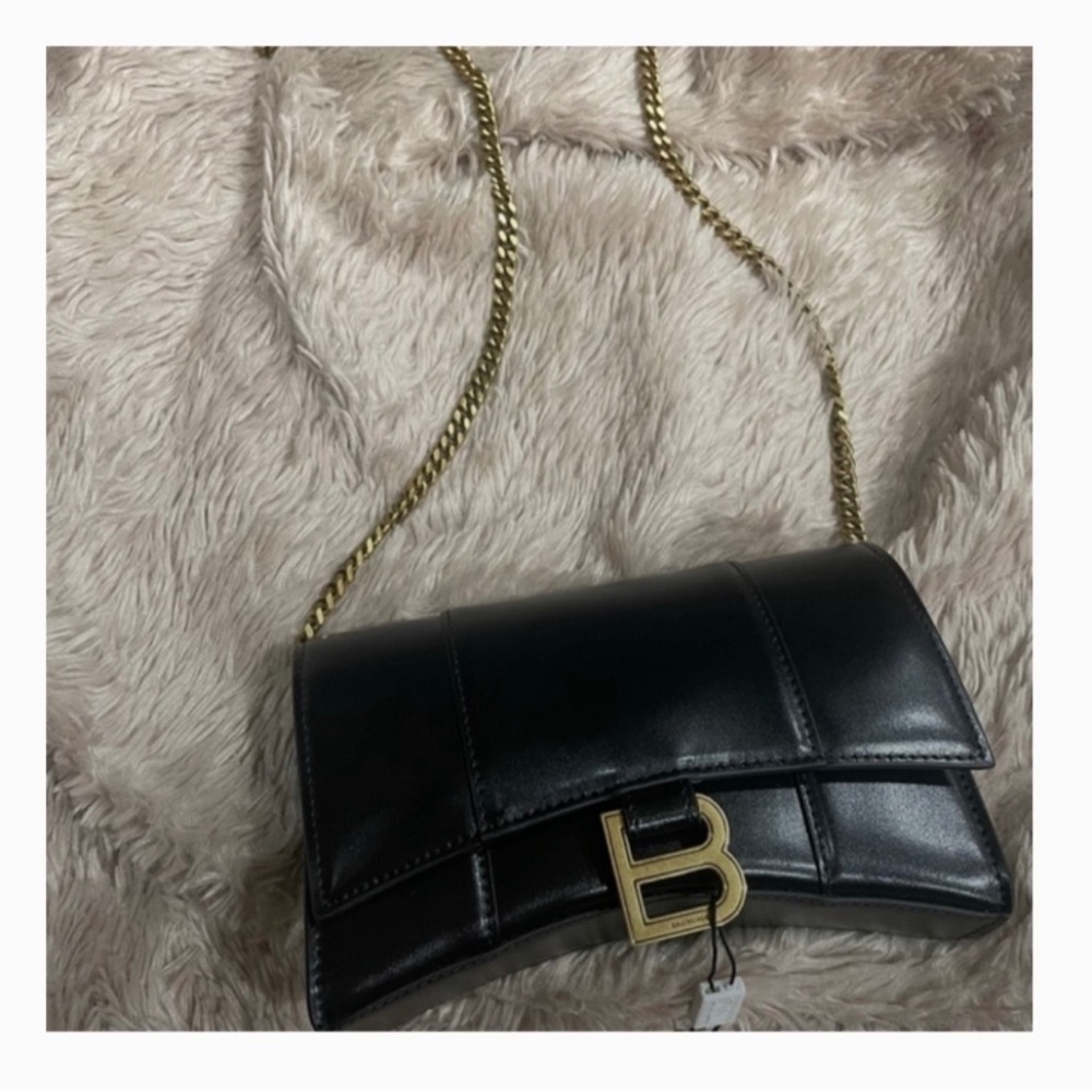 Balenciaga Hourglass Leather HandBag Authentic Purse